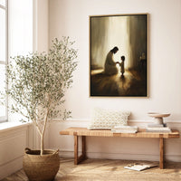 Jesus Praying With Child - Canvas