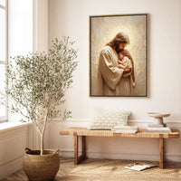 Jesus Holding a Baby - Canvas