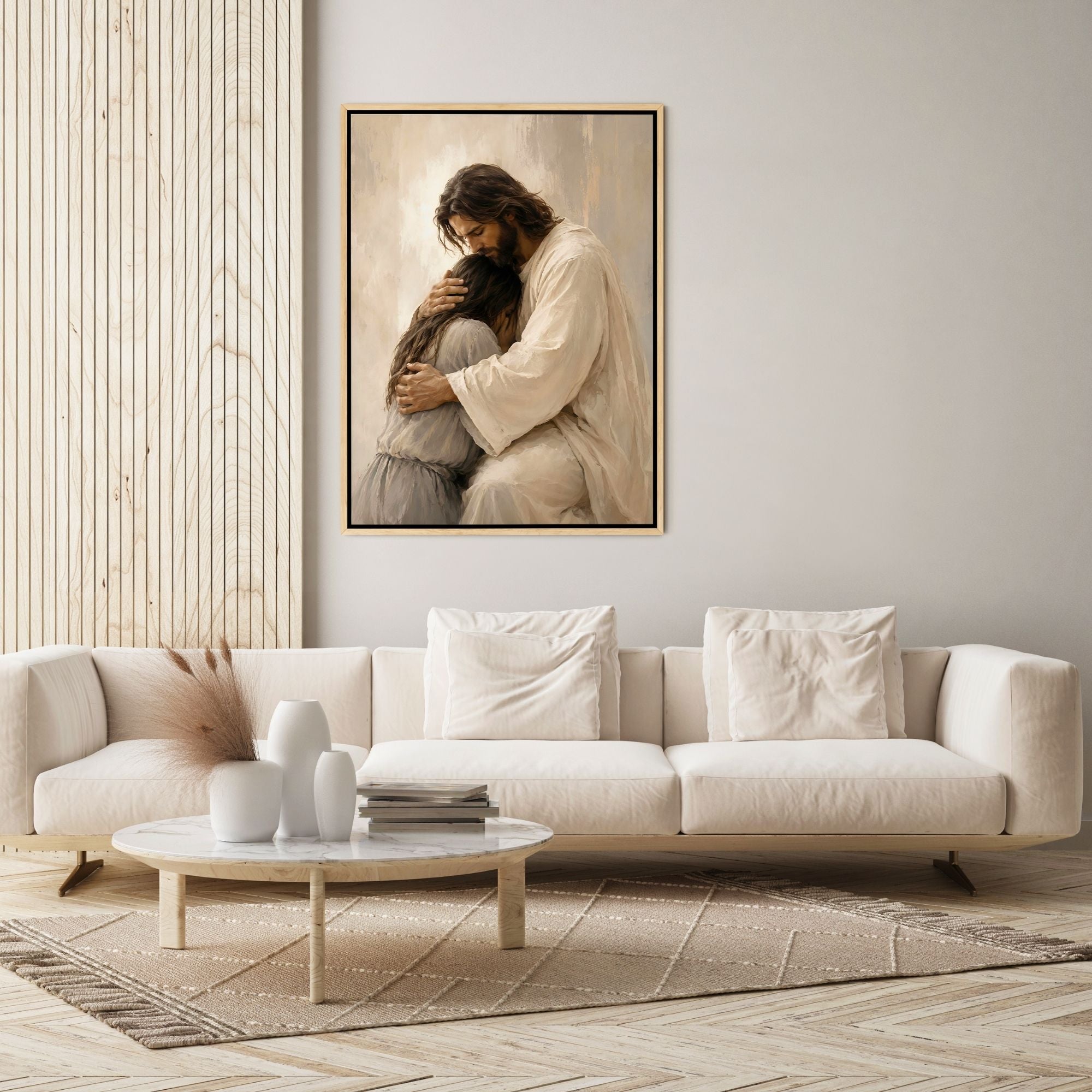 Comfort in His Arms - Canvas