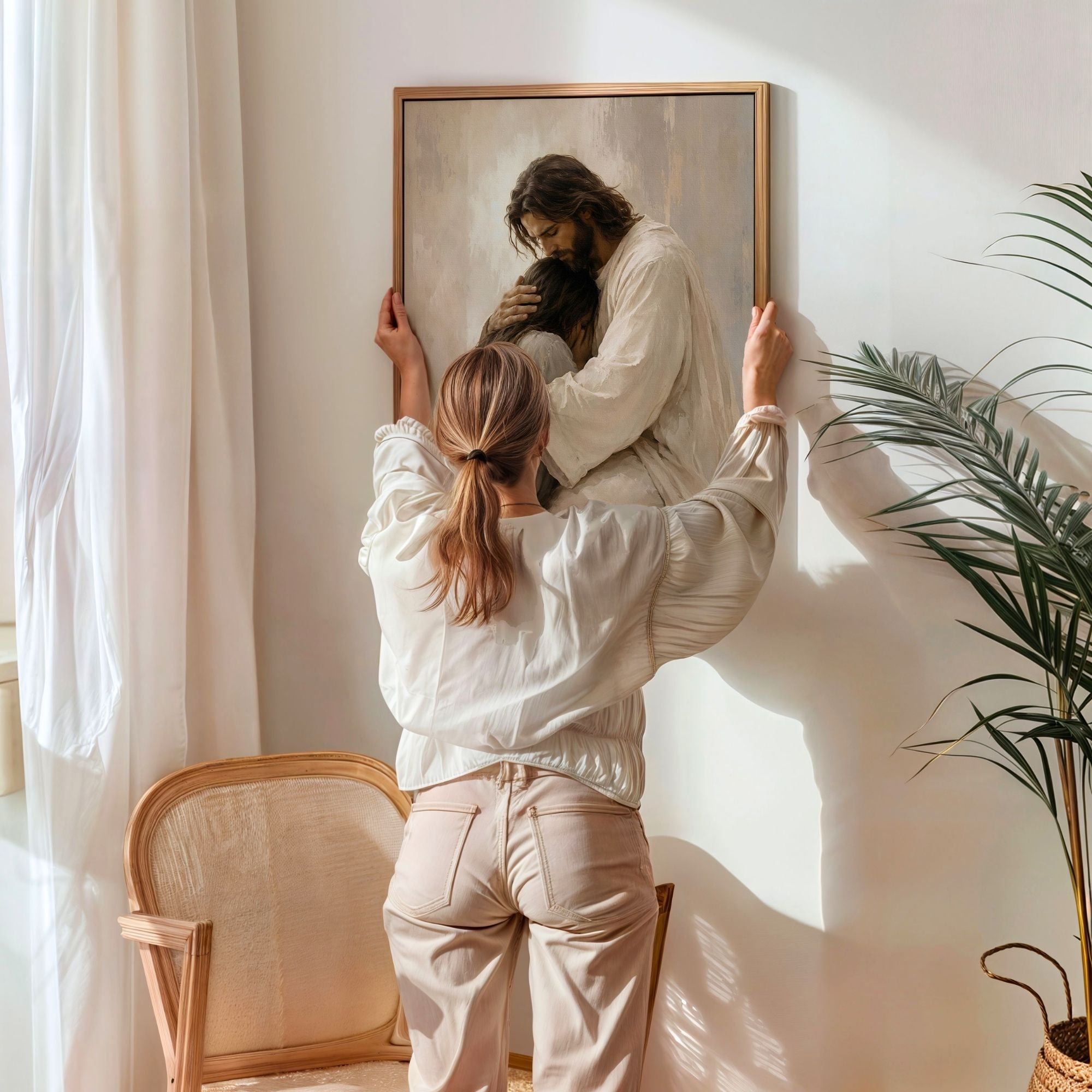 Comfort in His Arms - Canvas