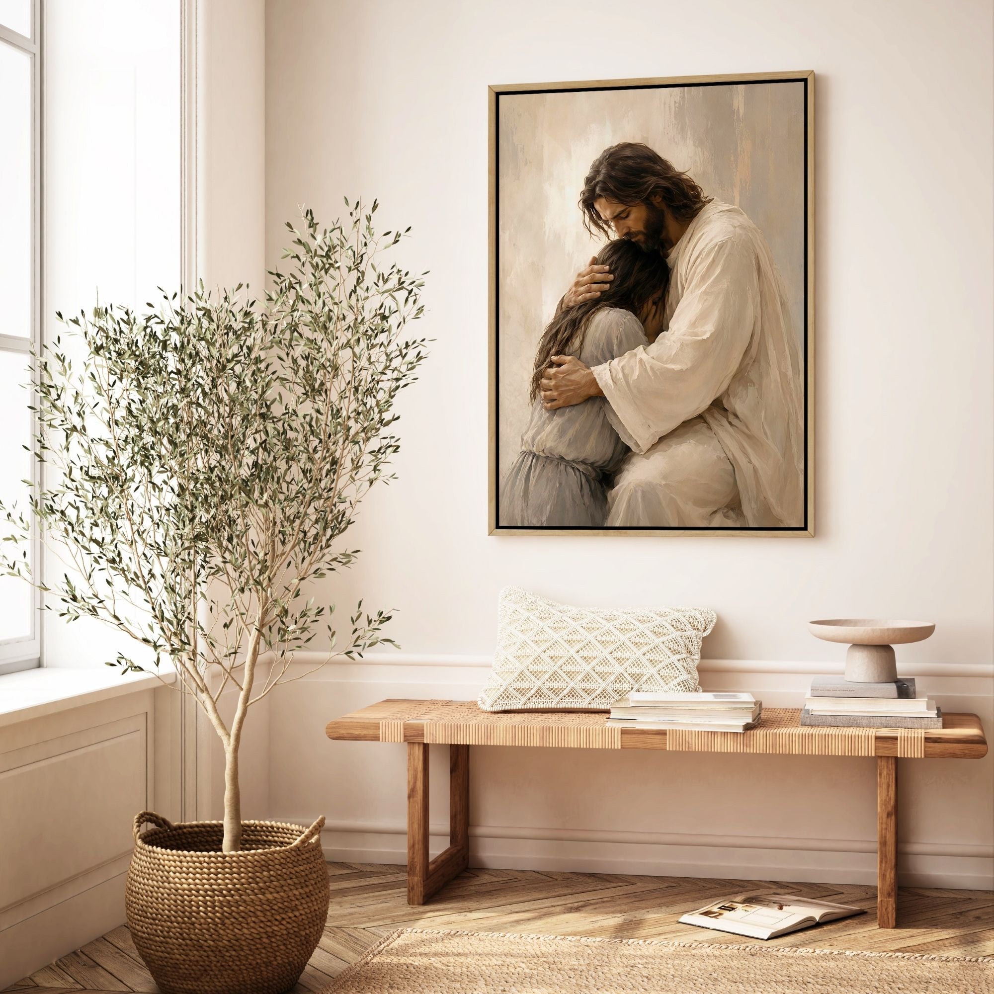 Comfort in His Arms - Canvas