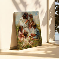 Jesus Playing with Children - Canvas